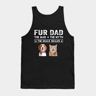 The Man The Myth Men  Dog Cat Father'S Day Tank Top